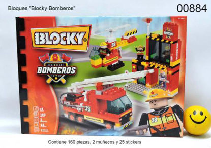 Imagen de BLOQUES "BLOCKY" BOMBERO X160 PIEZAS 9.24